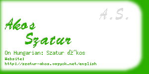 akos szatur business card